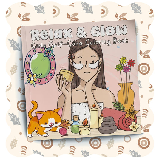 Relax and Glow: Cute & Girly Coloring Pages for Stress Relief