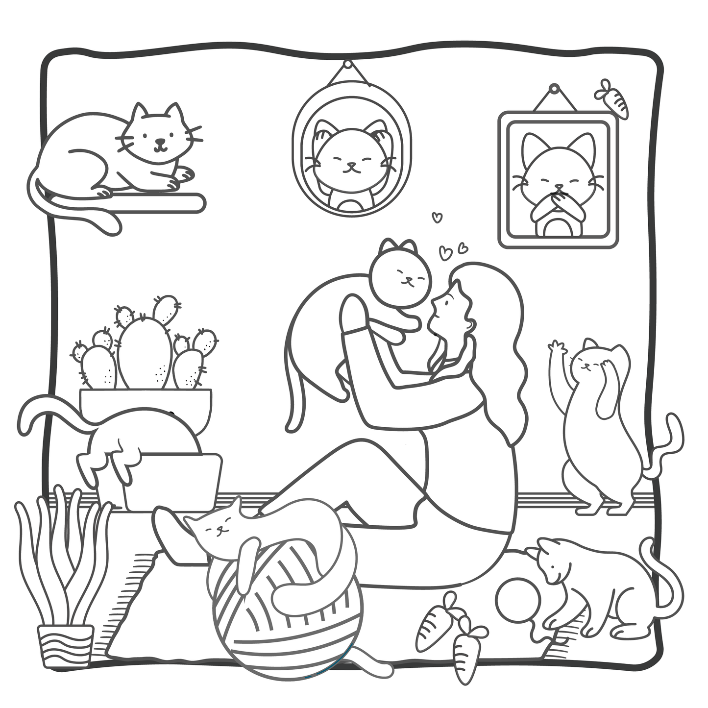 Cozy Girl Moments: A Cute & Aesthetic Coloring Book for Relaxation and Mindfulness