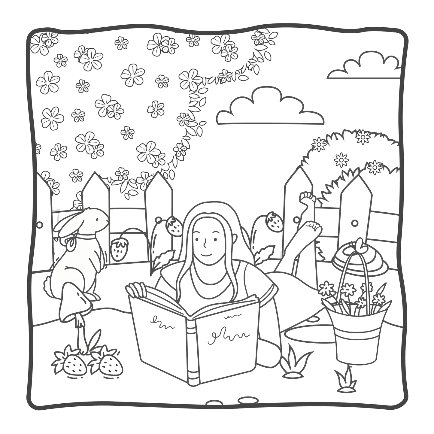 Cozy Girl Moments: A Cute & Aesthetic Coloring Book for Relaxation and Mindfulness