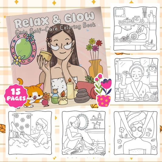 Relax and glow digital adult coloring pages