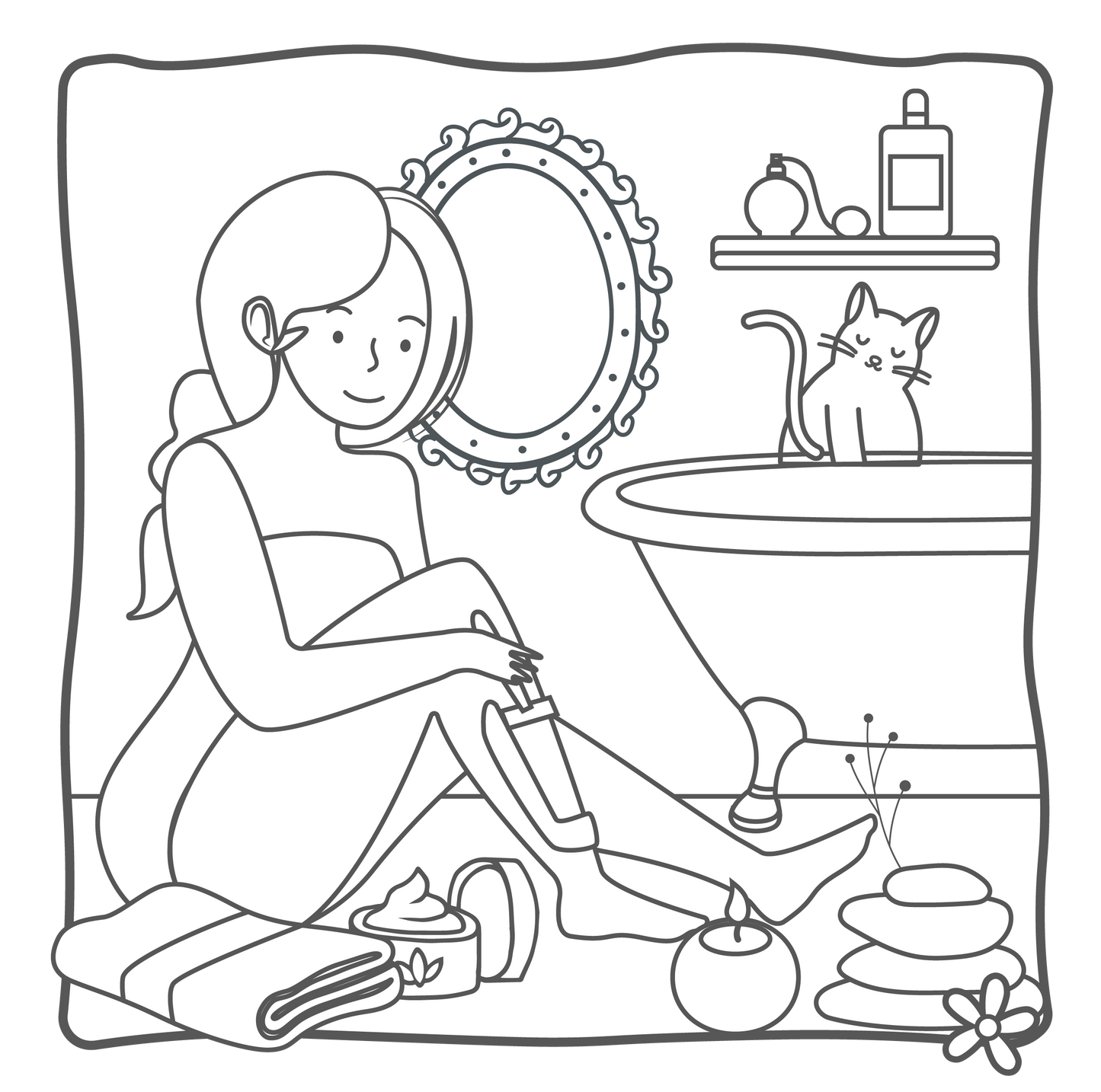 Relax and Glow: Cute & Girly Coloring Pages for Stress Relief