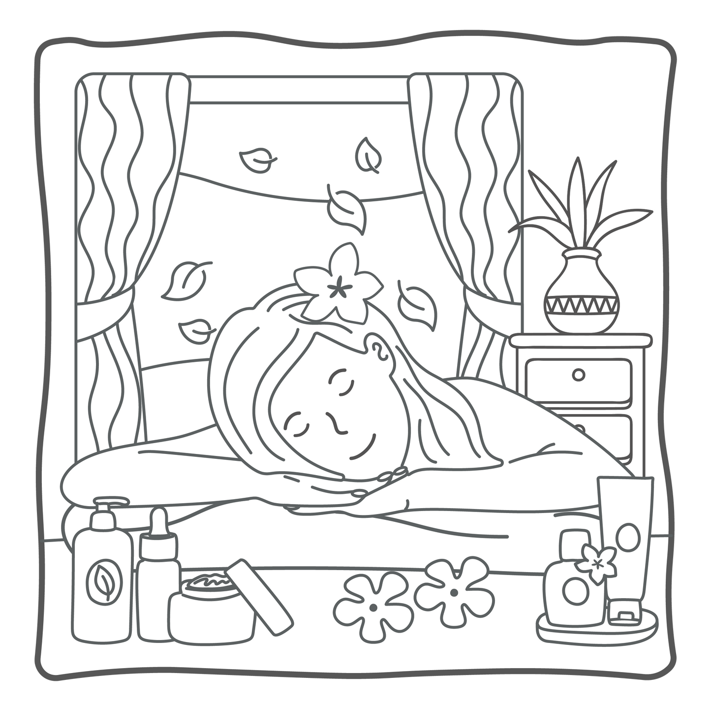 Relax and Glow: Cute & Girly Coloring Pages for Stress Relief